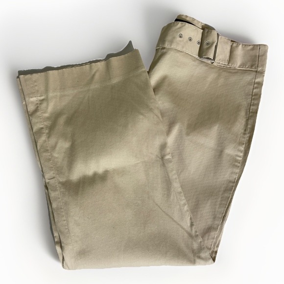 Express‎ Low Rise Y2K Women's Size 6 Editor Beige Corduroy Capri Cropped Pants - Picture 1 of 8